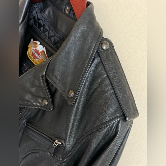 Vintage Harley Davidson Women’s Leather Jacket​​​​ Size S Small - Picture 9 of 11